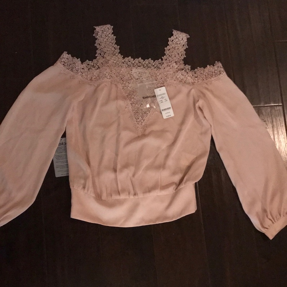 Bebe light peach blouse